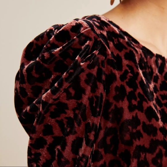 Anthropologie Dolan Charley Velvet Leopard Blouse - Picture 5 of 9